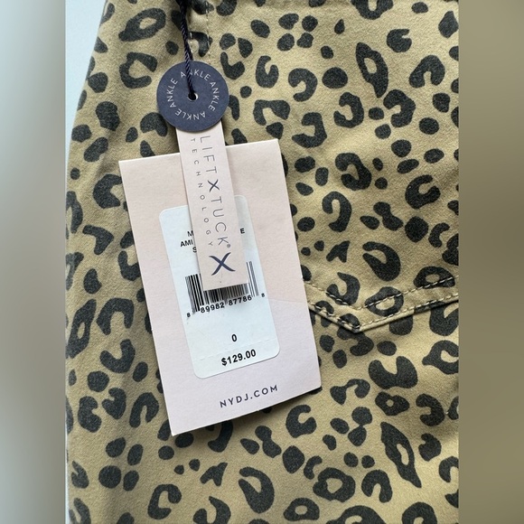 NYDJ Ami Cheetah Print Skinny Jeans Size 0 NWT Lift Tuck Tummy Control - Picture 5 of 5